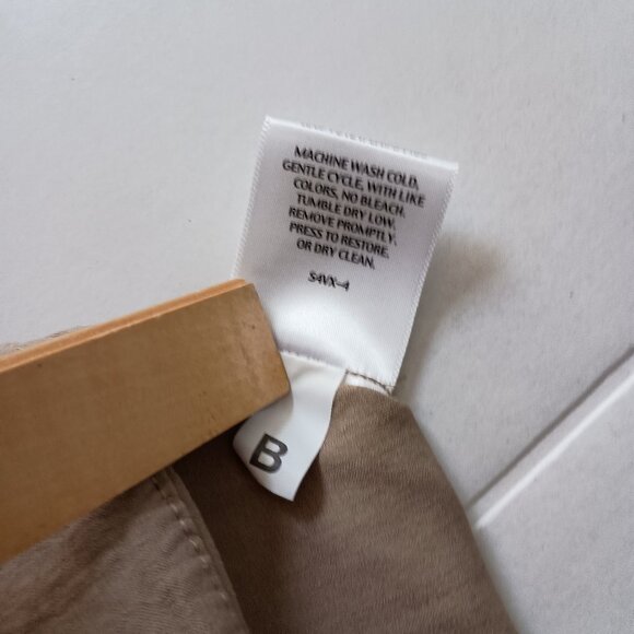 Eileen Fisher Tan Classic Walking Shorts Linen Blend Women’s Size 14 NWT - Picture 7 of 14